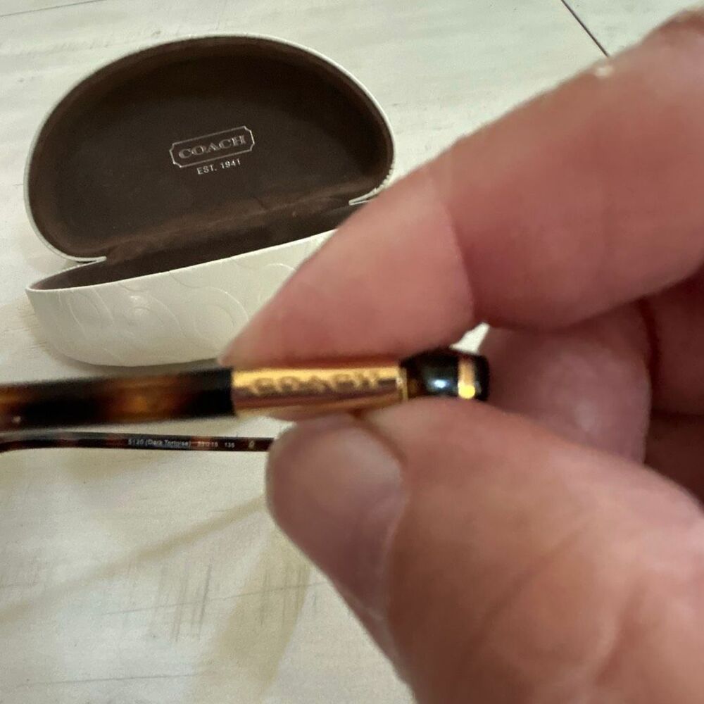 Coach Tortoise Eyeglass Frames With Case - image 3